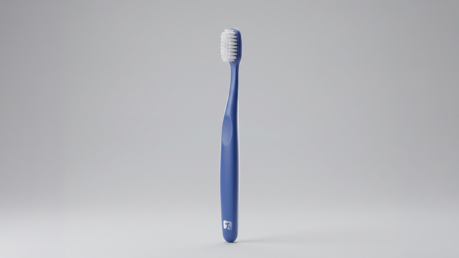 Escova dental azul personalizada com o símbolo Sorriso em Movimentto